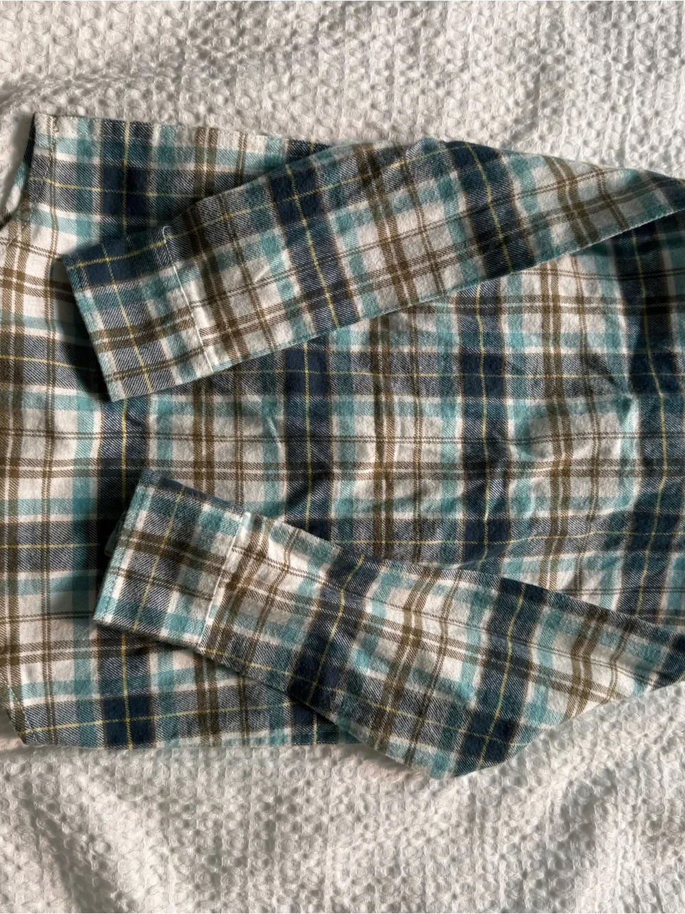 Carter's Teal, Brown & Cream Plaid Button-Down Shirt